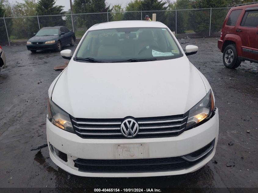 2012 Volkswagen Passat Se VIN: 1VWBH7A35CC079619 Lot: 40465154