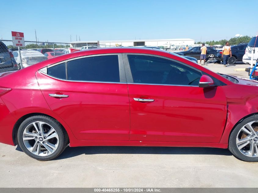 2017 Hyundai Elantra Limited VIN: KMHD84LF7HU355507 Lot: 40465255