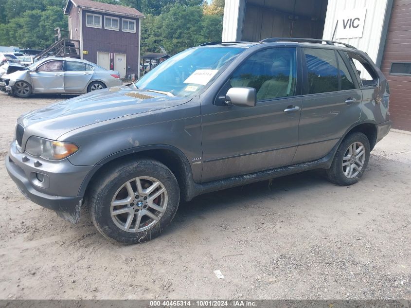 2005 BMW X5 3.0I VIN: 5UXFA13535LY16838 Lot: 40465314