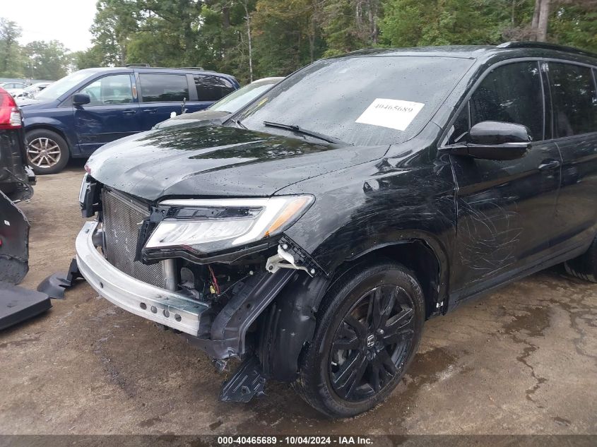 2021 Honda Pilot Awd Black Edition VIN: 5FNYF6H76MB002834 Lot: 40465689