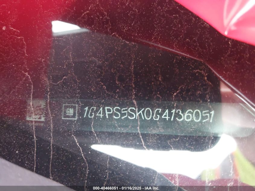 2016 Buick Verano Leather Group VIN: 1G4PS5SK0G4136051 Lot: 40466051