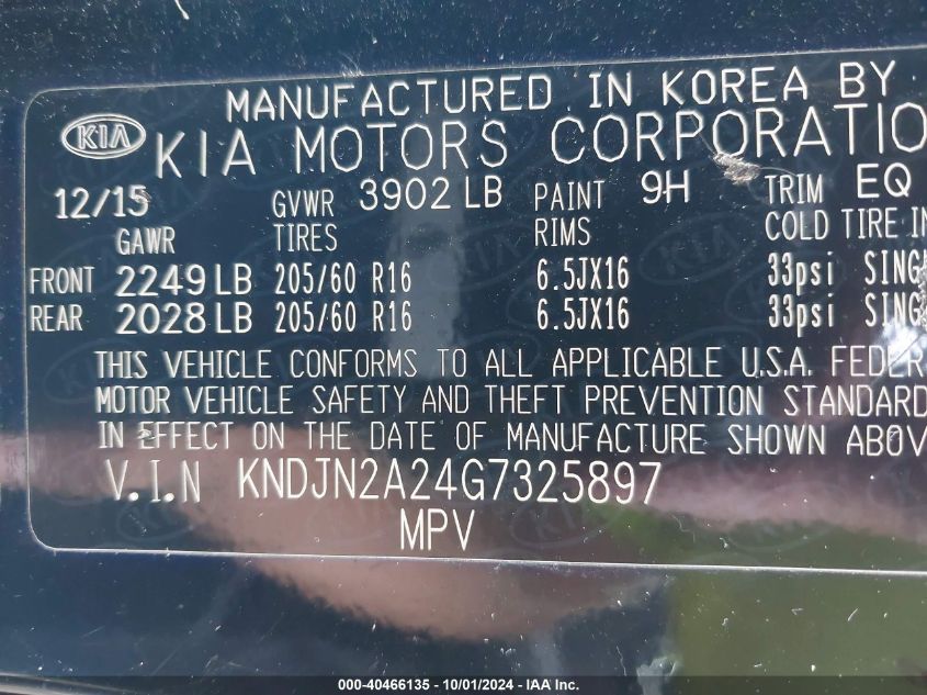 KNDJN2A24G7325897 2016 Kia Soul