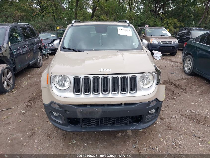 2015 Jeep Renegade Limited VIN: ZACCJBDT0FPB74378 Lot: 40466227