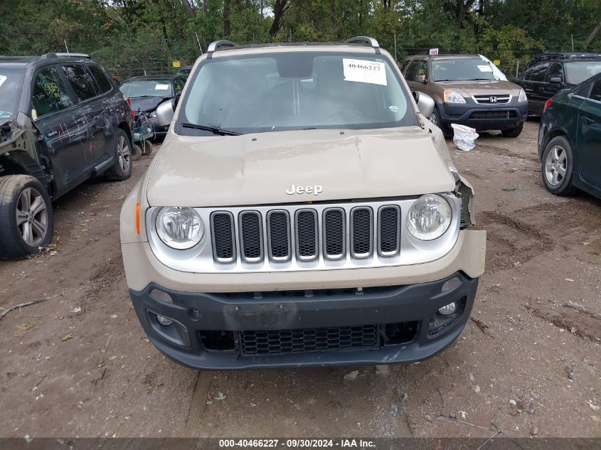 2015 Jeep Renegade Limited VIN: ZACCJBDT0FPB74378 Lot: 40466227