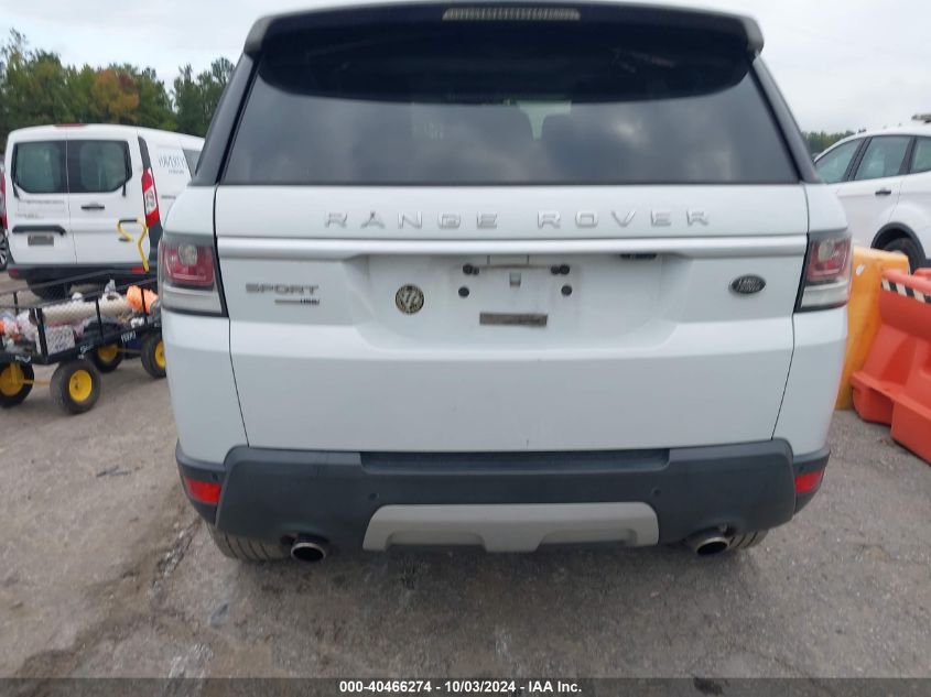 2016 Land Rover Range Rover Sport 3.0L V6 Supercharged Hse VIN: SALWR2PFXGA595426 Lot: 40466274