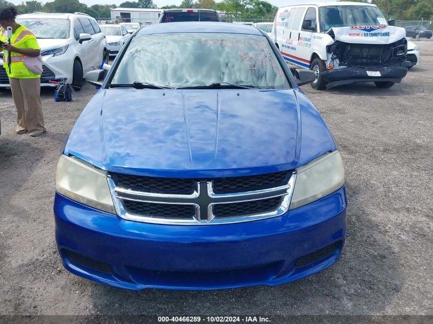 1C3CDZAB2DN742726 2013 Dodge Avenger Se