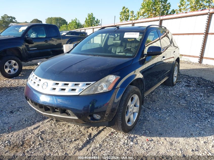 JN8AZ08W14W343510 2004 Nissan Murano Sl