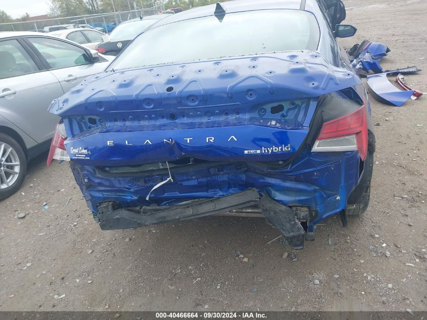 2022 Hyundai Elantra Hybrid Blue VIN: KMHLM4AJ1NU016168 Lot: 40466664