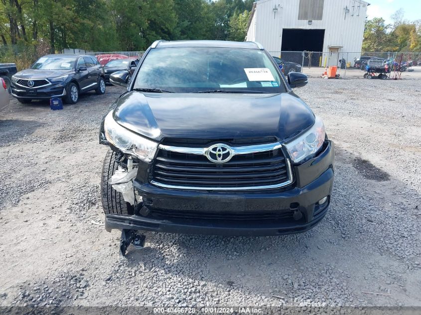 2014 Toyota Highlander Xle V6 VIN: 5TDJKRFH2ES004801 Lot: 40466728