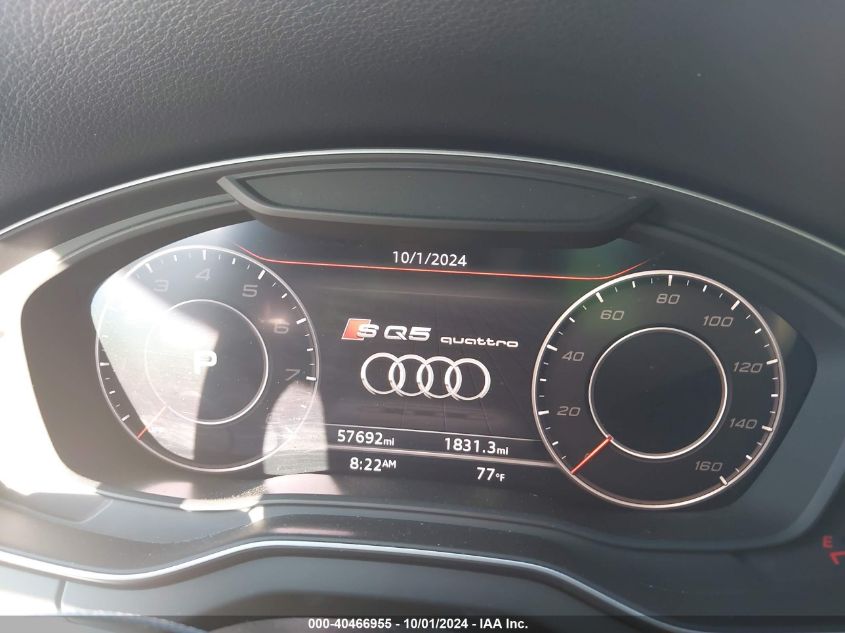 2020 Audi Sq5 Premium Plus VIN: WA1B4AFY1L2012970 Lot: 40466955