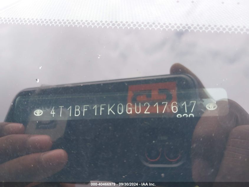 4T1BF1FK0GU217617 2016 Toyota Camry Se