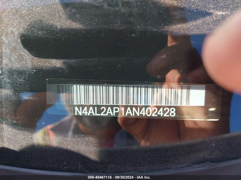 1N4AL2AP1AN402428 2010 Nissan Altima 2.5 S