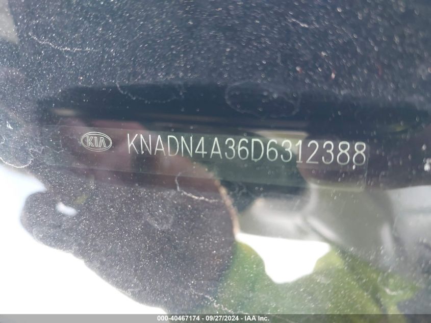 2013 Kia Rio Ex VIN: KNADN4A36D6312388 Lot: 40467174