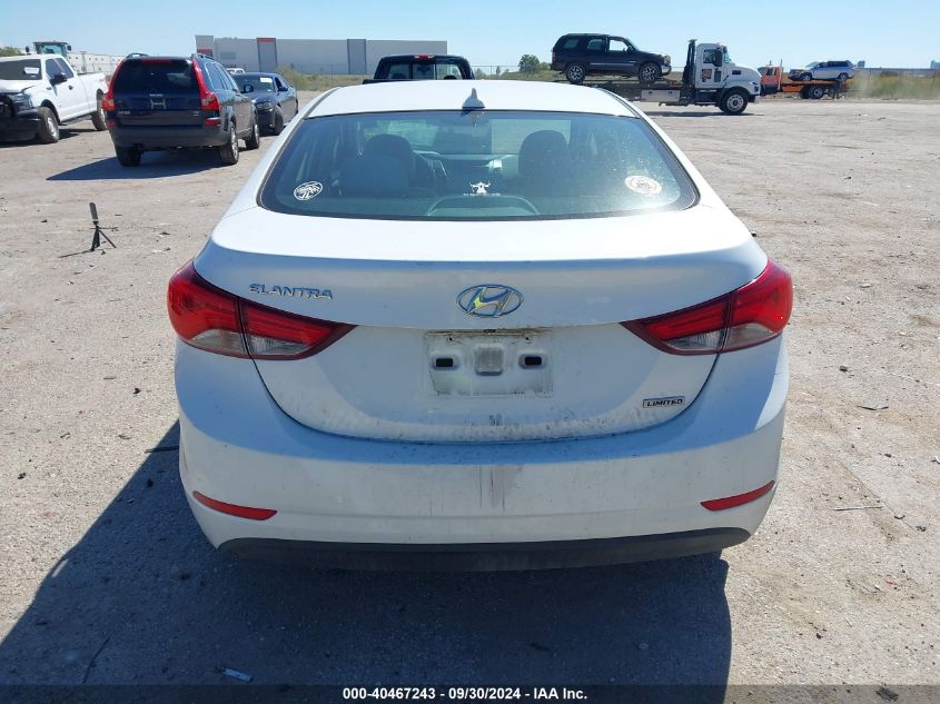 2015 Hyundai Elantra Limited VIN: 5NPDH4AE8FH596613 Lot: 40467243