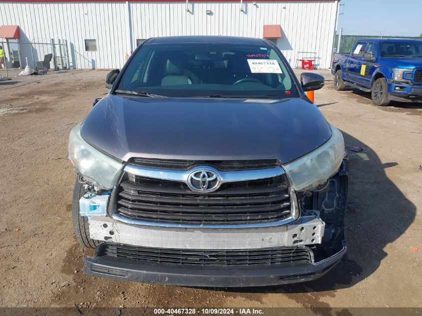 5TDBKRFH3GS295512 2016 Toyota Highlander Le Plus V6