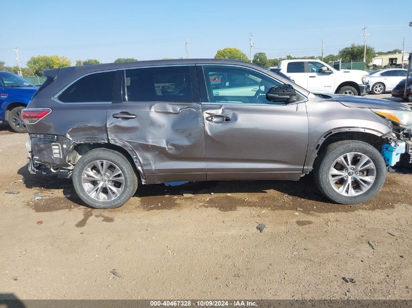 5TDBKRFH3GS295512 2016 Toyota Highlander Le Plus V6