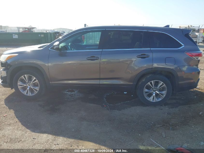 5TDBKRFH3GS295512 2016 Toyota Highlander Le Plus V6