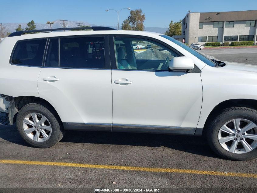 2012 Toyota Highlander Se V6 VIN: 5TDZK3EHXCS063741 Lot: 40467380