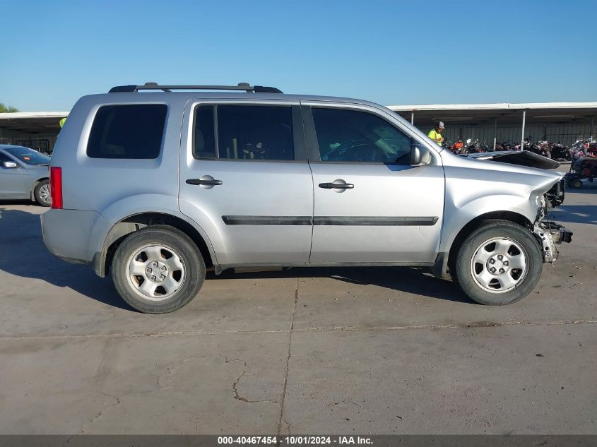 2013 Honda Pilot Lx VIN: 5FNYF3H24DB043742 Lot: 40467454