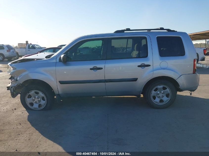 2013 Honda Pilot Lx VIN: 5FNYF3H24DB043742 Lot: 40467454