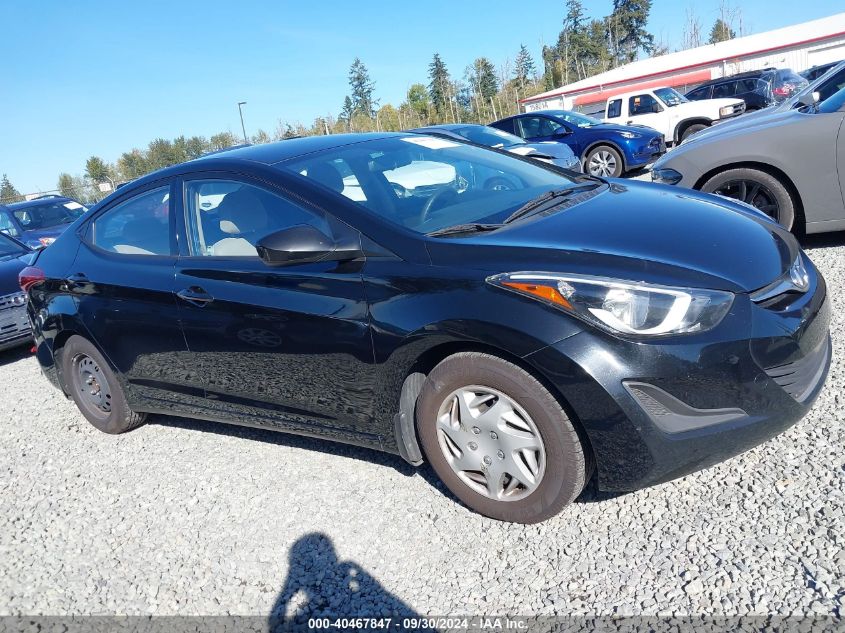 2016 Hyundai Elantra Se VIN: KMHDH4AE2GU481072 Lot: 40467847