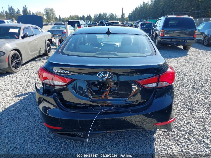 2016 Hyundai Elantra Se VIN: KMHDH4AE2GU481072 Lot: 40467847