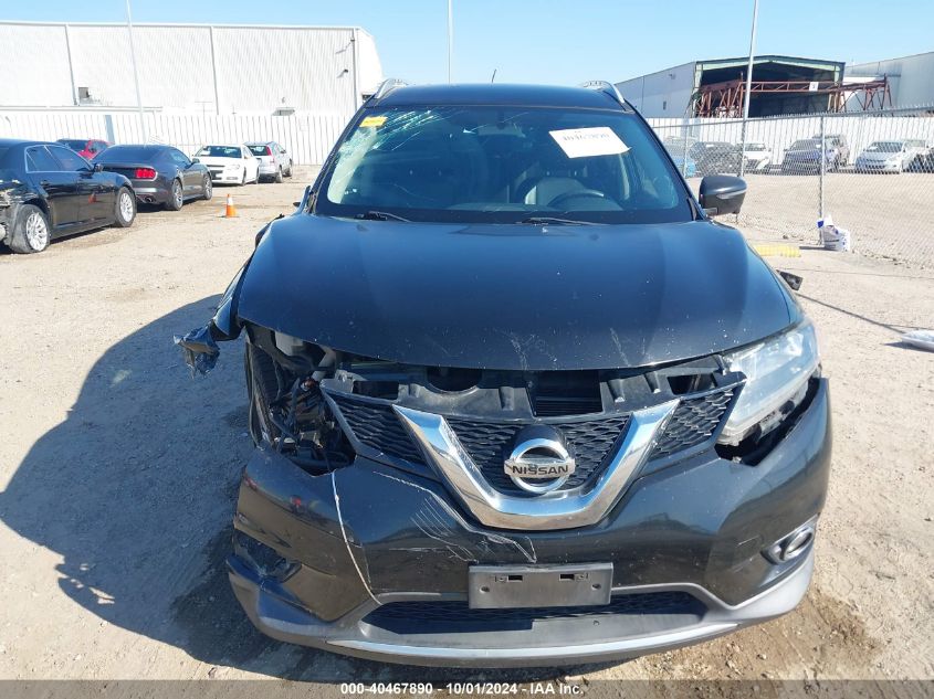 2016 Nissan Rogue S/Sl/Sv VIN: KNMAT2MT3GP734595 Lot: 40467890