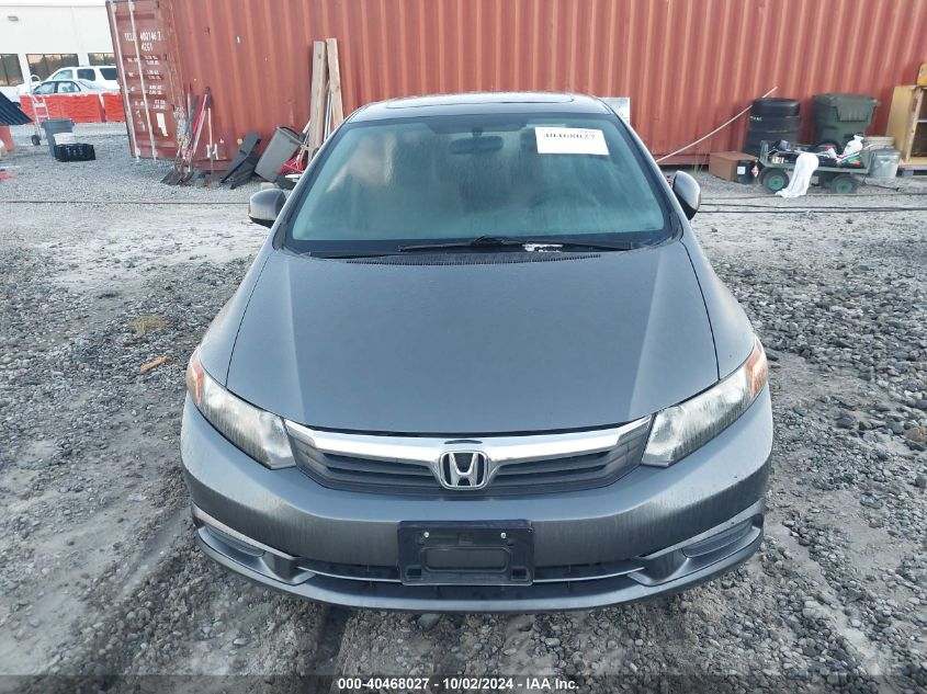 2012 Honda Civic Ex VIN: 19XFB2F83CE097610 Lot: 40468027