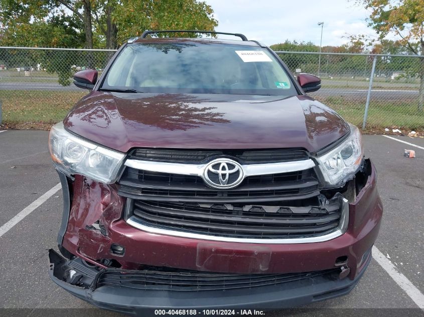 2016 Toyota Highlander Xle V6 VIN: 5TDJKRFH3GS246015 Lot: 40468188