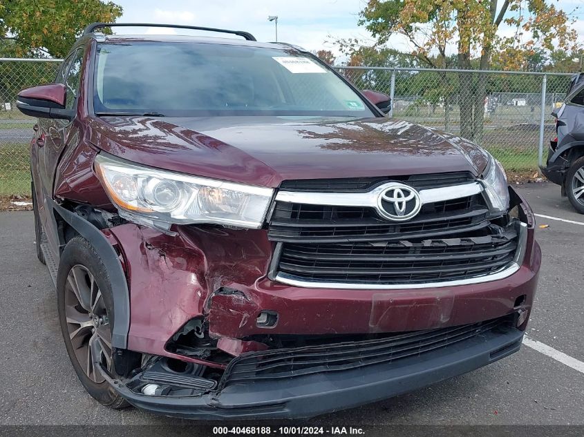 2016 Toyota Highlander Xle V6 VIN: 5TDJKRFH3GS246015 Lot: 40468188