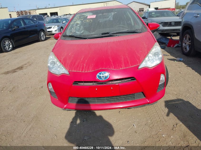 2012 Toyota Prius C Three VIN: JTDKDTB36C1013873 Lot: 40468229