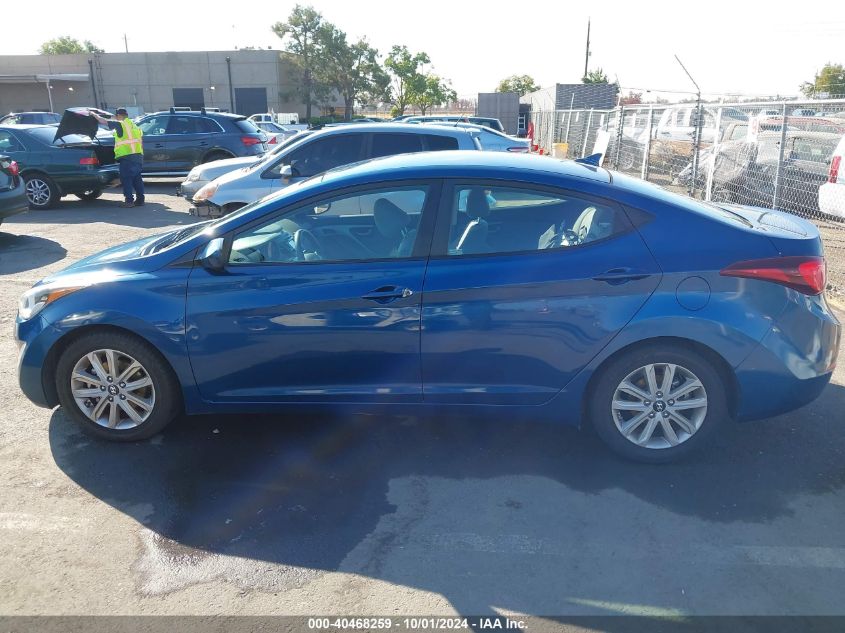 2016 Hyundai Elantra Se VIN: KMHDH4AE2GU491052 Lot: 40468259