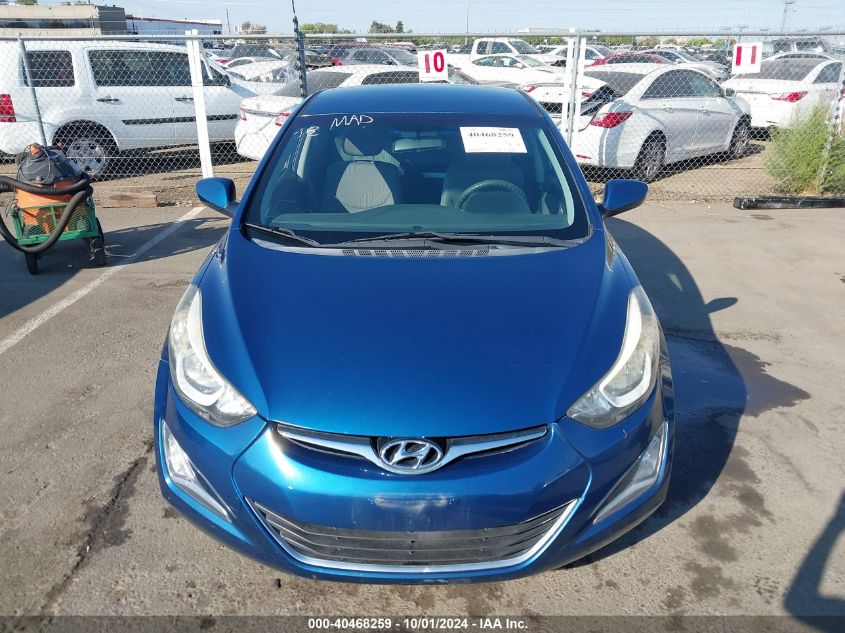 2016 Hyundai Elantra Se VIN: KMHDH4AE2GU491052 Lot: 40468259