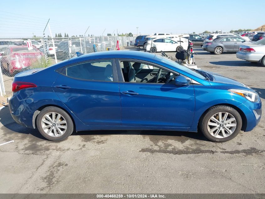 2016 Hyundai Elantra Se VIN: KMHDH4AE2GU491052 Lot: 40468259