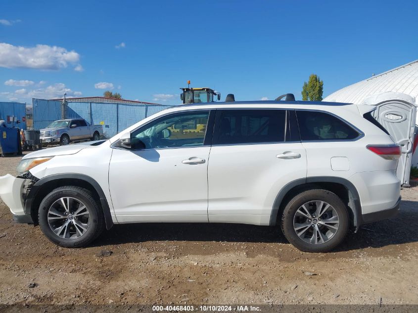 2016 Toyota Highlander Xle V6 VIN: 5TDJKRFH0GS235344 Lot: 40468403