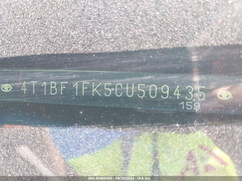 4T1BF1FK5CU509435 2012 Toyota Camry Se