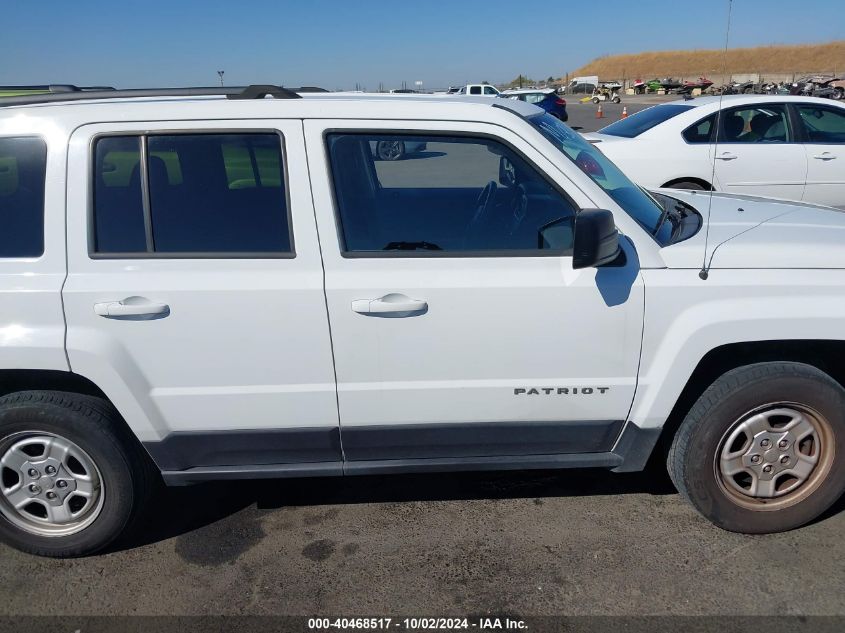 2016 Jeep Patriot Sport VIN: 1C4NJRBB3GD781931 Lot: 40468517