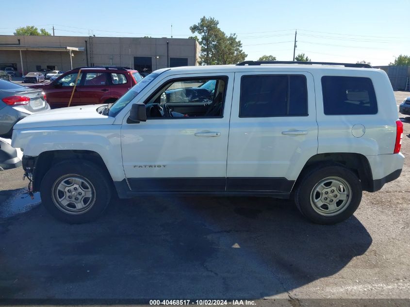 2016 Jeep Patriot Sport VIN: 1C4NJRBB3GD781931 Lot: 40468517