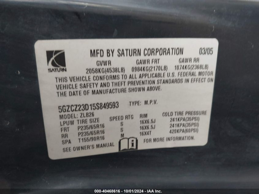 5GZCZ63464S872731 2004 Saturn Vue