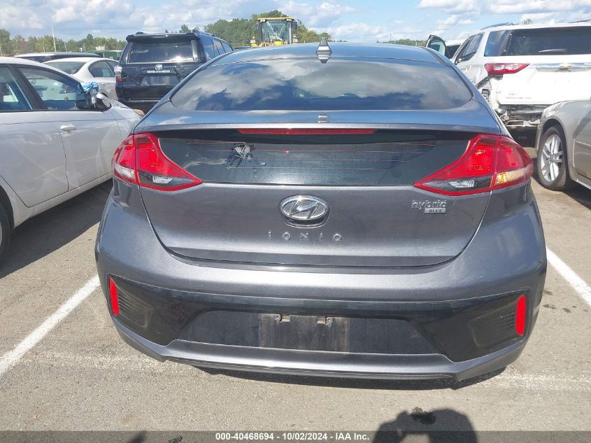 KMHC65LC9KU124712 2019 Hyundai Ioniq Hybrid Blue