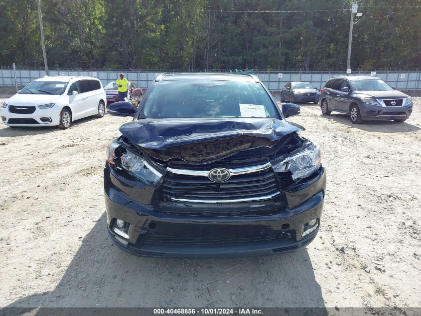 2016 Toyota Highlander Limited V6 VIN: 5TDYKRFH5GS186303 Lot: 40468856