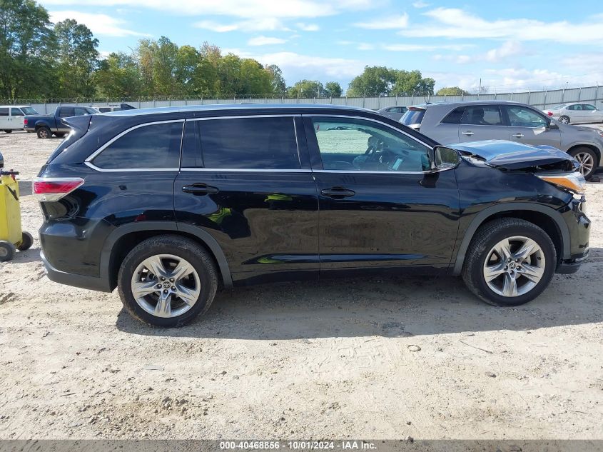 2016 Toyota Highlander Limited V6 VIN: 5TDYKRFH5GS186303 Lot: 40468856