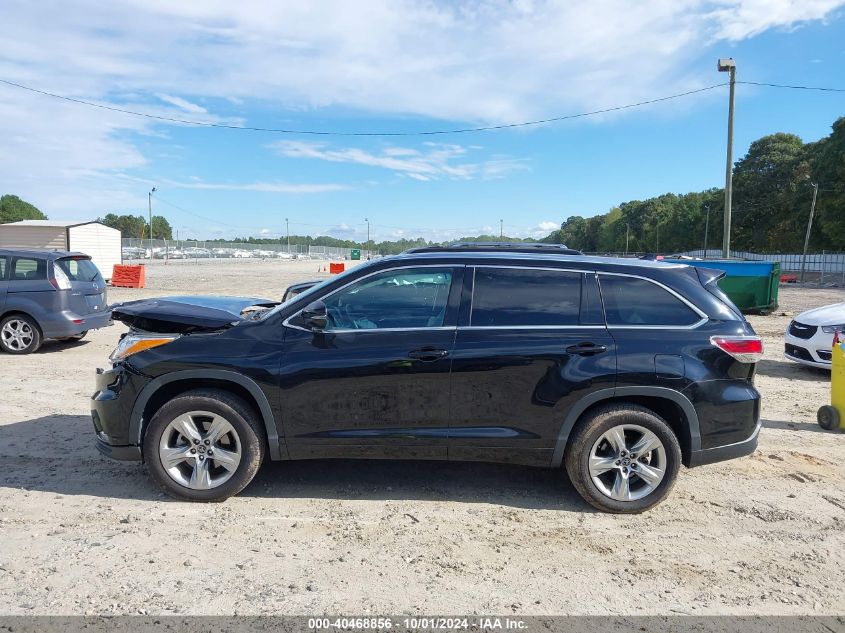 2016 Toyota Highlander Limited V6 VIN: 5TDYKRFH5GS186303 Lot: 40468856