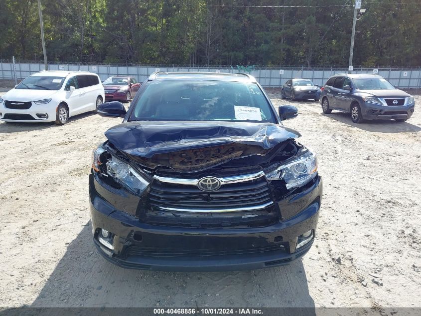 2016 Toyota Highlander Limited V6 VIN: 5TDYKRFH5GS186303 Lot: 40468856