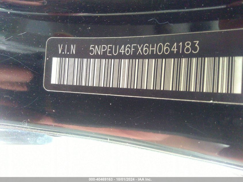 5NPEU46FX6H064183 2006 Hyundai Sonata Gls V6/Lx V6