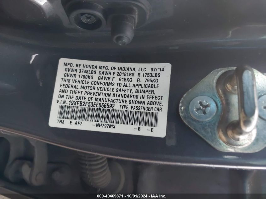 19XFB2F53EE066592 2014 Honda Civic Lx