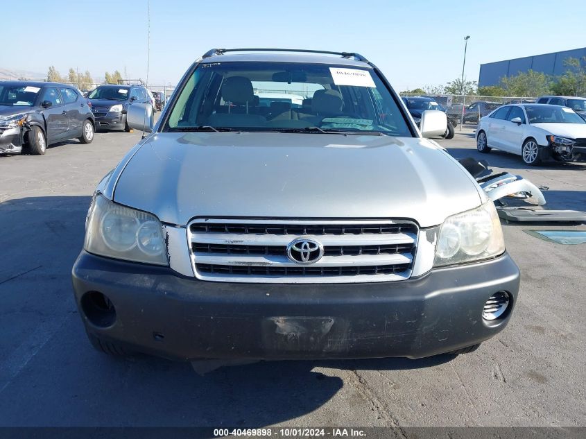 2001 Toyota Highlander V6 VIN: JTEGF21A610011324 Lot: 40469898