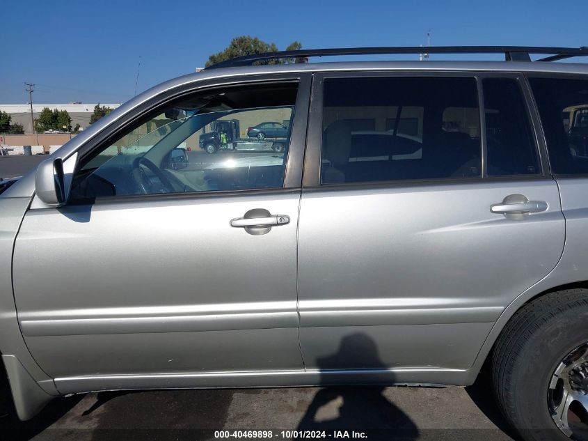 2001 Toyota Highlander V6 VIN: JTEGF21A610011324 Lot: 40469898