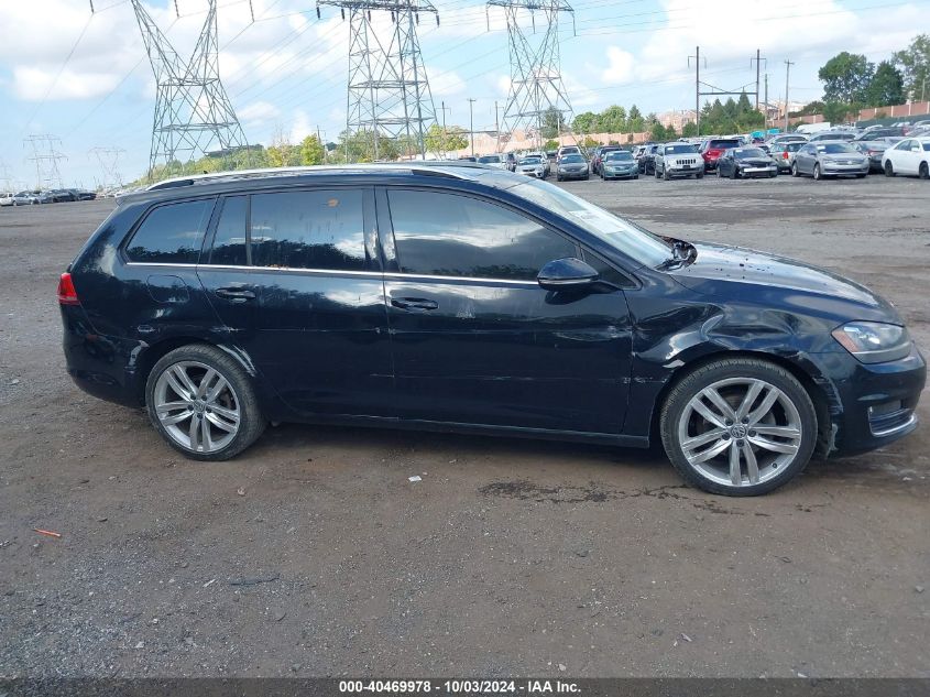 2016 Volkswagen Golf Sportwagen Tsi Sel 4-Door VIN: 3VWC17AU8GM517572 Lot: 40469978