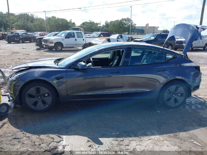 2022 Tesla Model 3 Long Range Dual Motor All-Wheel Drive VIN: 5YJ3E1EB0NF266982 Lot: 40470202